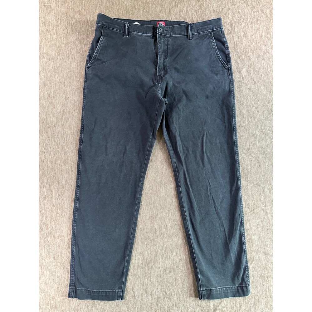 Levis XX Chino Standard Taper Pants Mens 36x30 Charcoal Black WaterLess